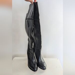 French Connection Black Over the Knee Boots